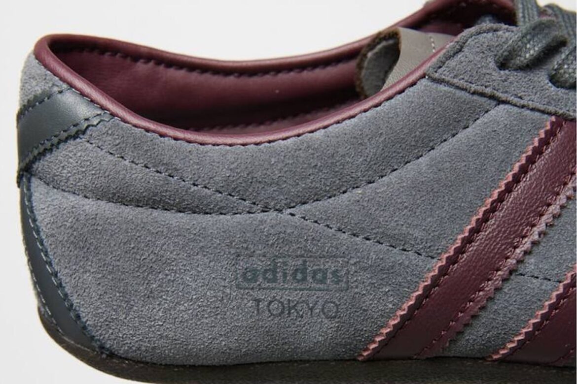 Journal Standard adidas sneaker in gray and burgundy
