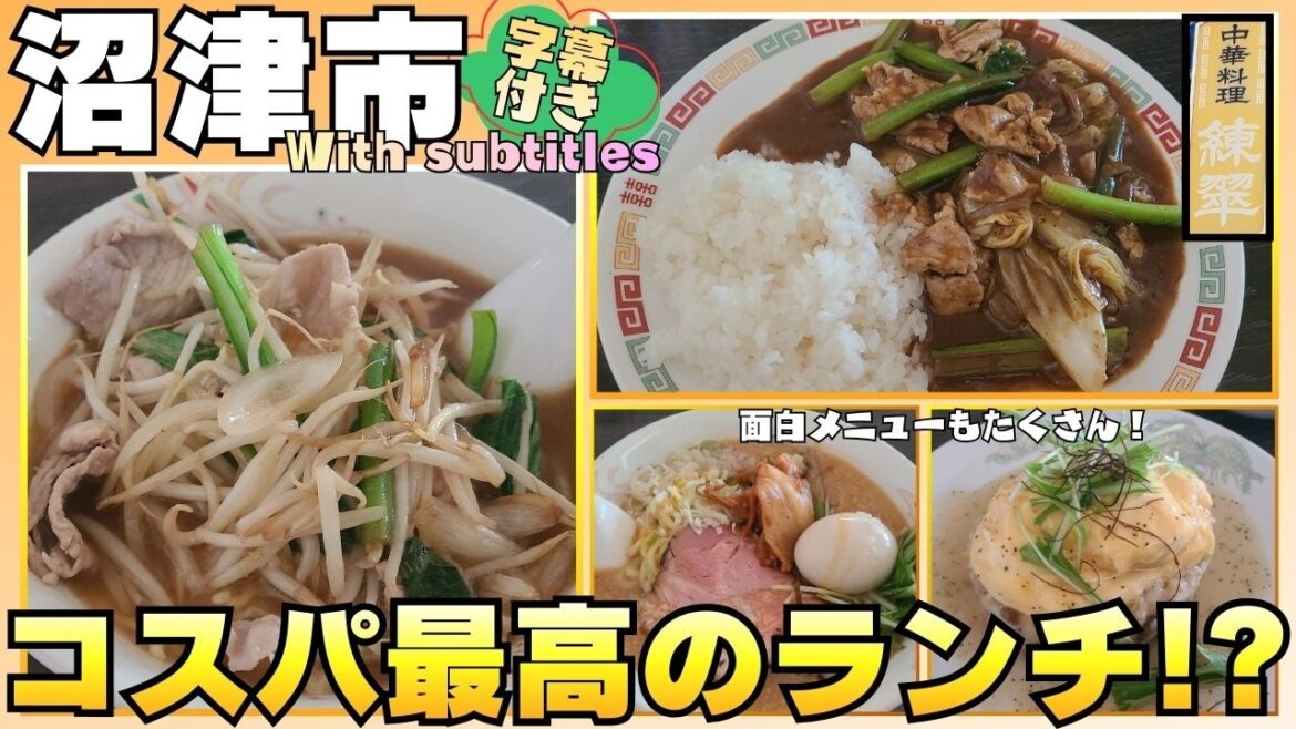 【沼津市】コスパ最高のランチメニューに面白メニューがある店!? #沼津市 #グルメ #ラーメン #コスパ最高 #練翠 #ランチ #字幕付き #伊豆のグルメライダーたけちよ