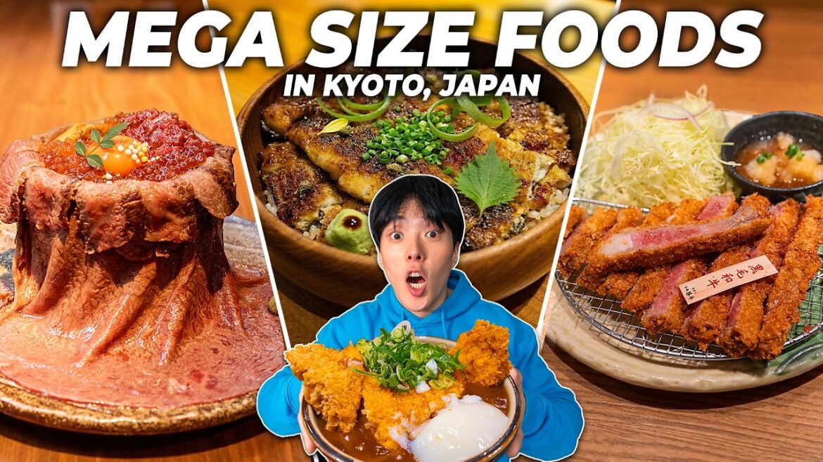 I Tried MONSTER SIZED Foods in Kyoto, Japan!