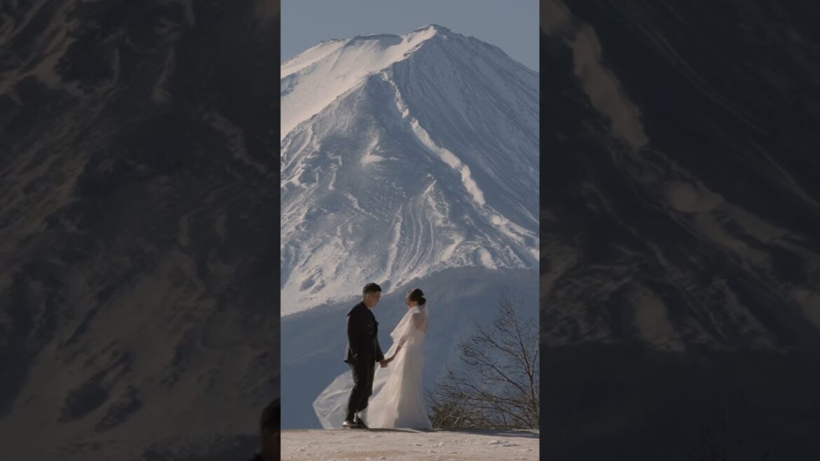 Mt Fuji Elopement – Destination Wedding in Japan #shorts