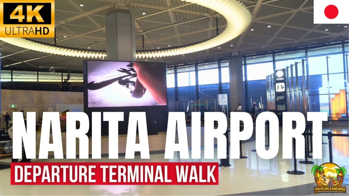 Narita Airport, Japan 4K Walking Tour | Departure Terminal Walk