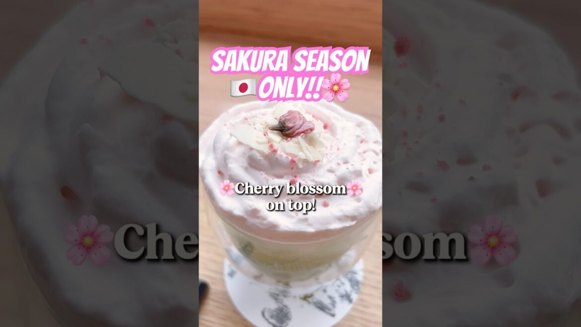 Sweet Sakura Flavor!😋🍵#matcha #tokyo #japan #japanesefood #japanese #kyoto #travel #drink #辻利