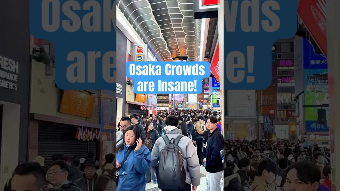 OSAKA Crowds Are INSANE 🇯🇵  Dotonbori Walking Through a Sea of People