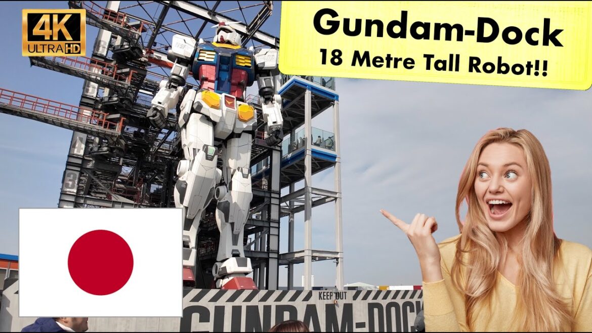 Gundam Factory Yokohama / Walking Robot / Walking Tour / ASMR 4K