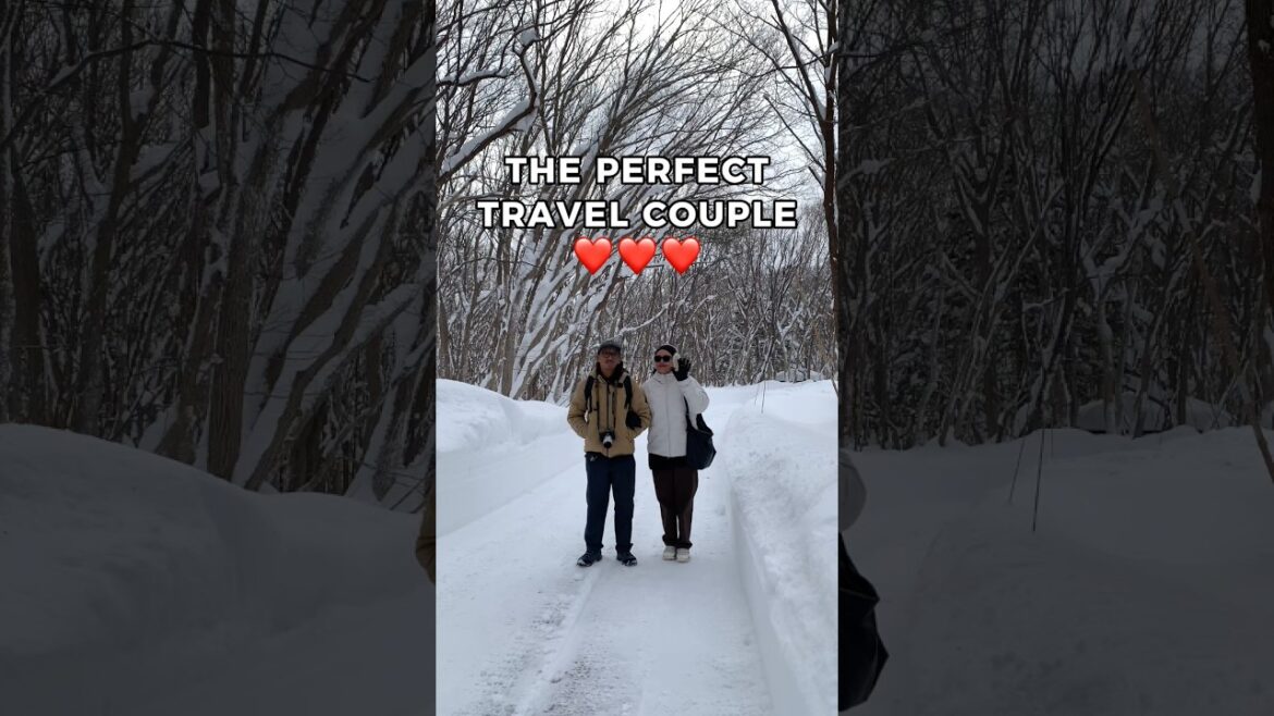 The perfect travel couple does exist ❤️. #japan #jepang #sapporo #hokkaido #travel #winter #vacation