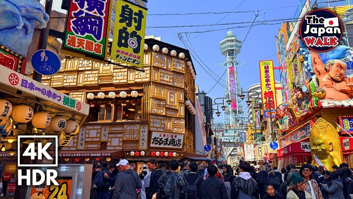 Osaka Walk – Tennoji to Namba | Japan Walking Tour | 4K HDR