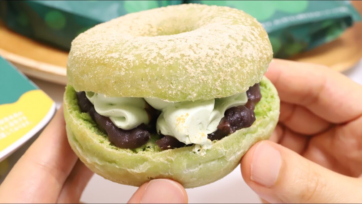 🍩Sweets Burger Style Japanese Matcha Green Tea Dorayaki Pancake Donuts