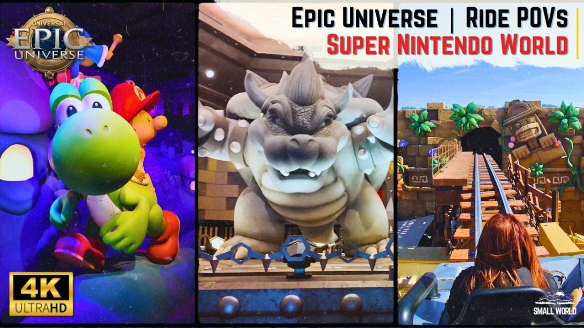 Universal Epic Universe | 🍄 Super Nintendo World - All Ride POVs & Queues