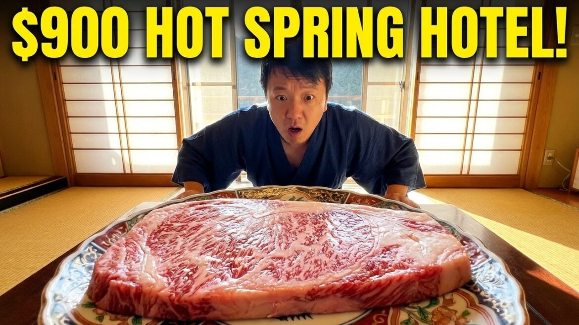$900 per Nigth LUXURY Ryokan HOT SPRING HOTEL in Kobe Japan with KOBE WAGYU STEAK Dinner!