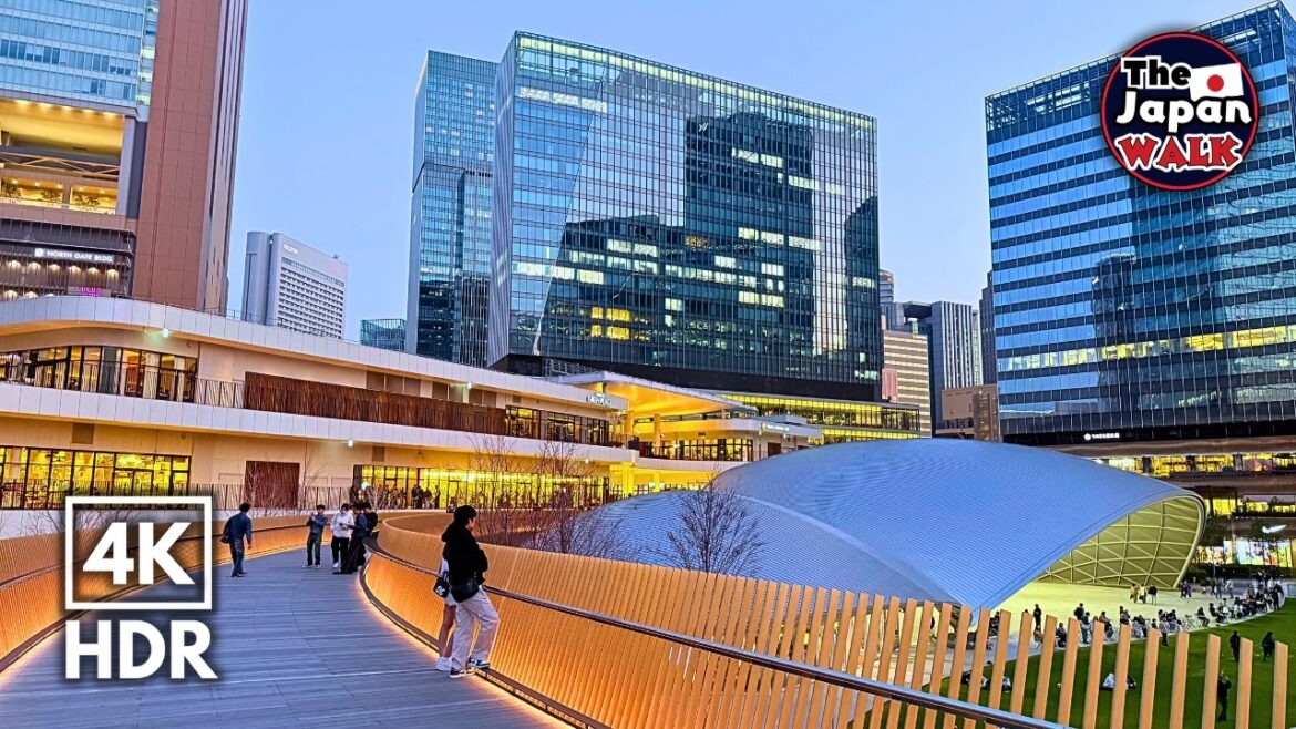 Osaka Walk – Stunning Night Views of Umeda | Japan Walking Tour | 4K HDR