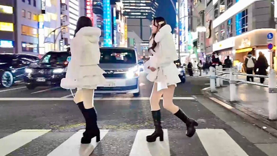 The night streets are adorned with beautiful touts. Tokyo/Ueno