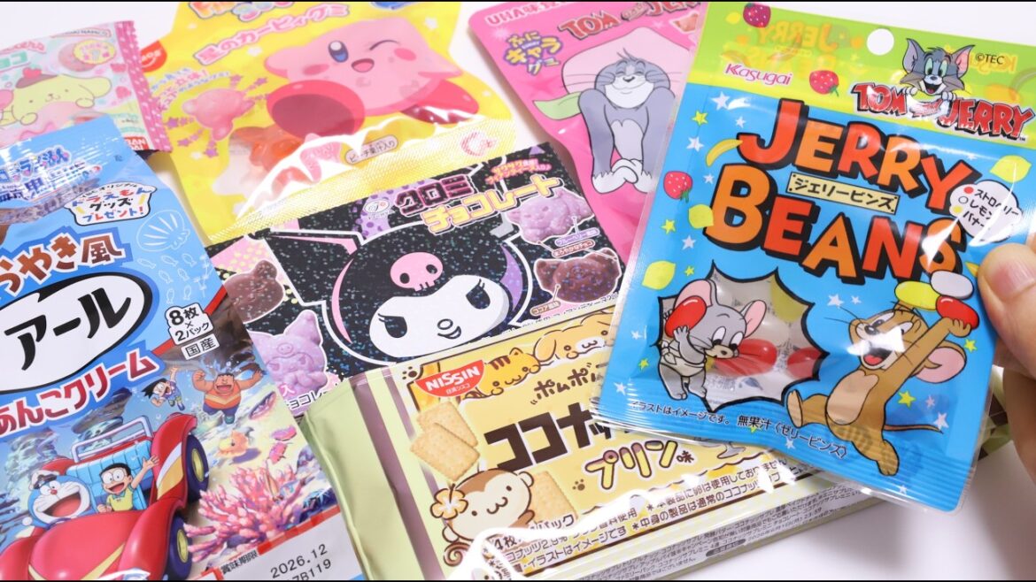 🍬Japanese Anime and Game Character Treats #doraemon #sanrio #kirby