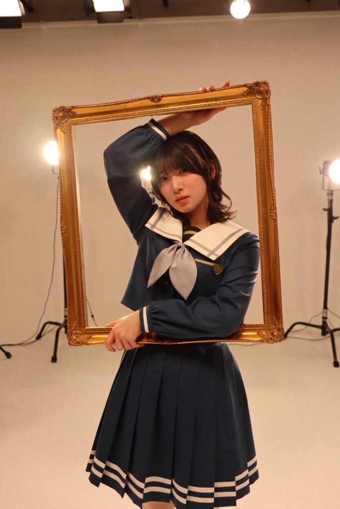 Amane Shindou at the Morfonica “Resonant Strings” music video shooting