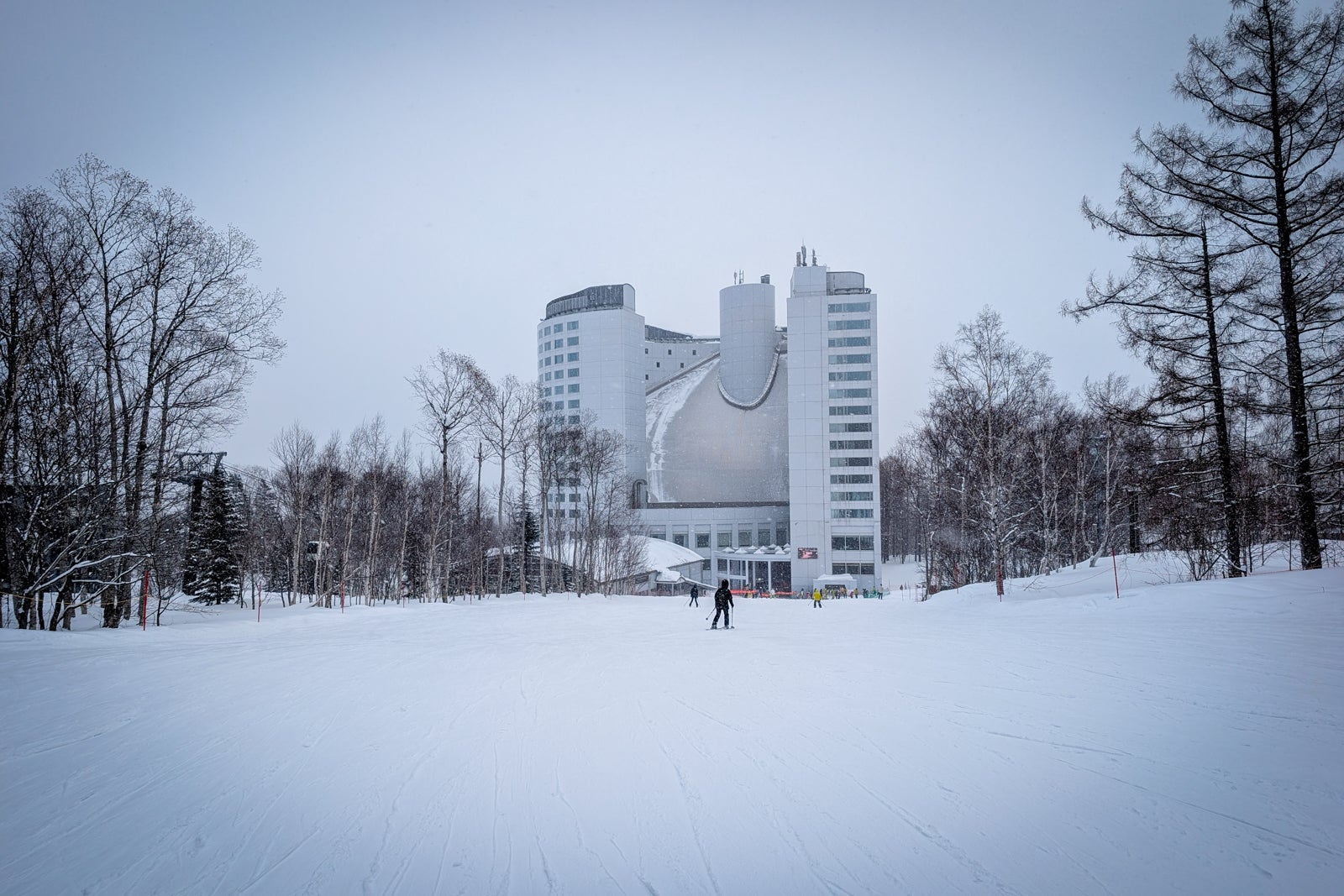 Hilton Niseko Village, as seen from a ski run