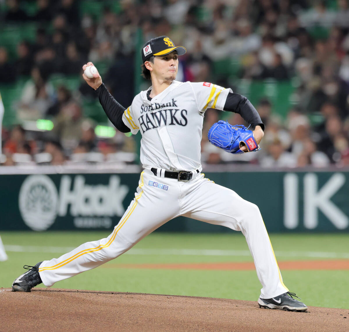 Softbank Hawks starter Naoyuki Uwasawa (photographer: Yasuto Kobayashi)