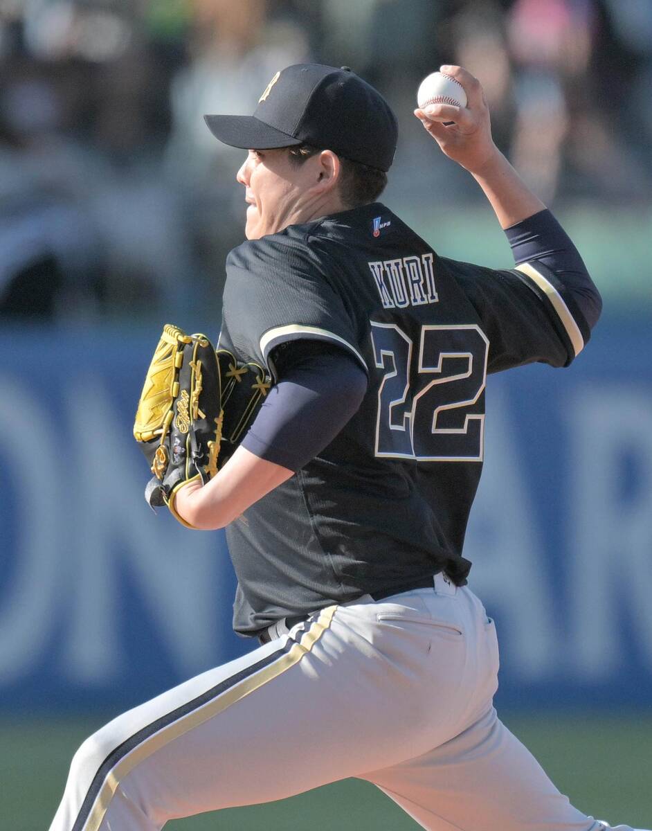 Starting pitcher for Orix Buffaloes, Alen Kuri (Photo by Jun Imanishi)