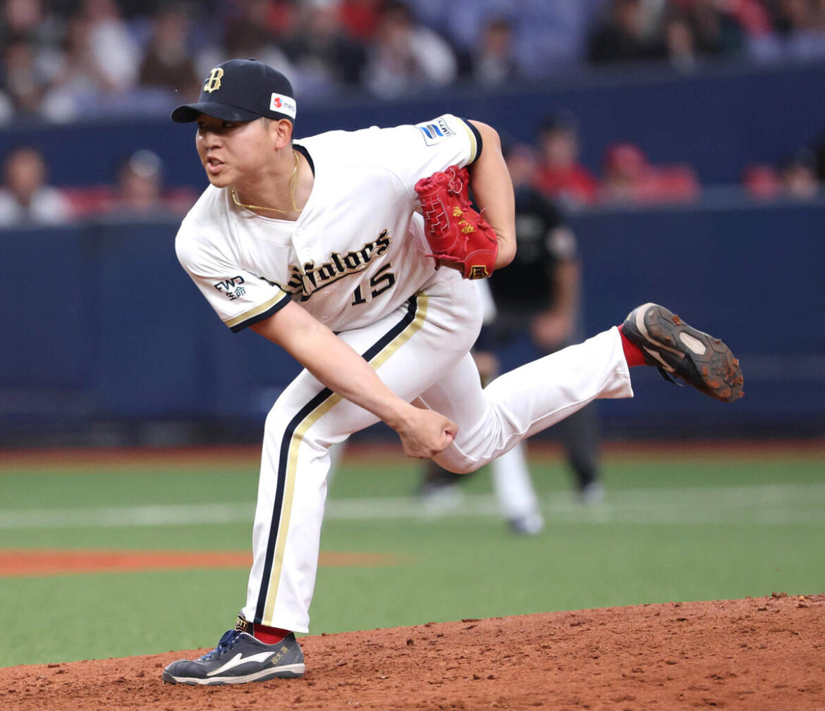 Ren Mukunoki takes the mound from the 9th inning (Photo by Haruko Yoshimura)
