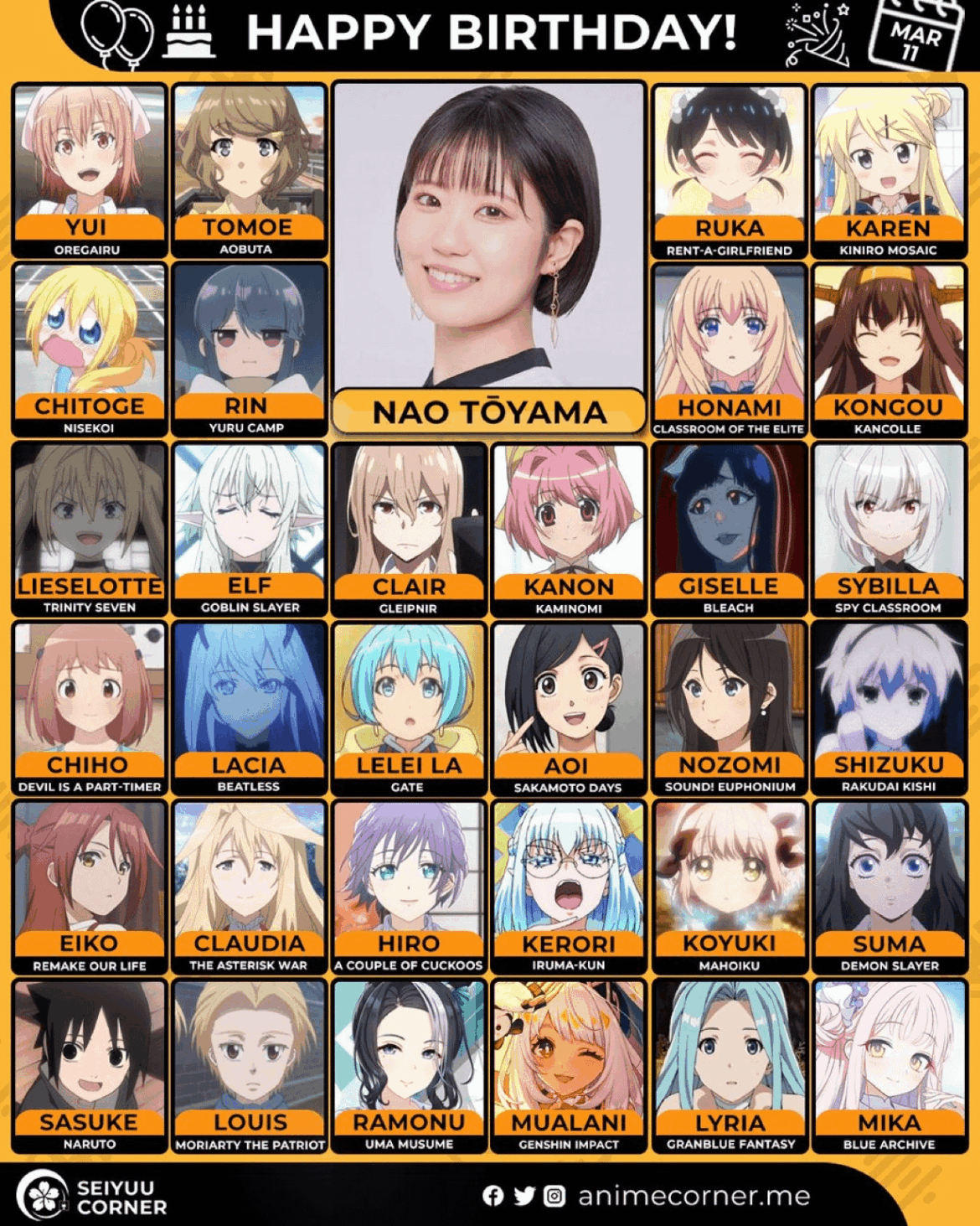 Happy birthday Nao Toyama!