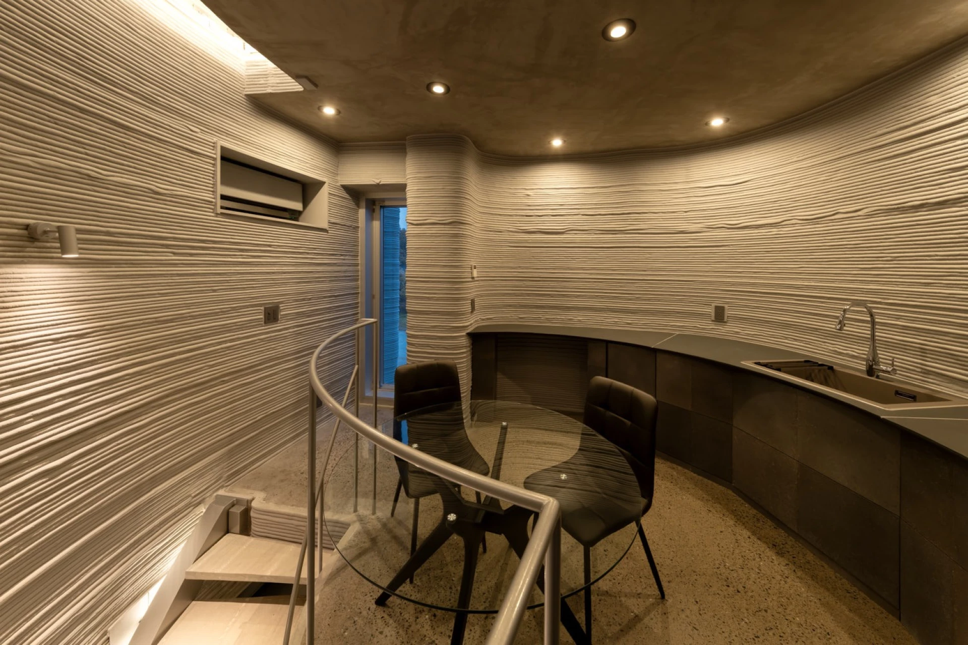 two-story 3D-printed home