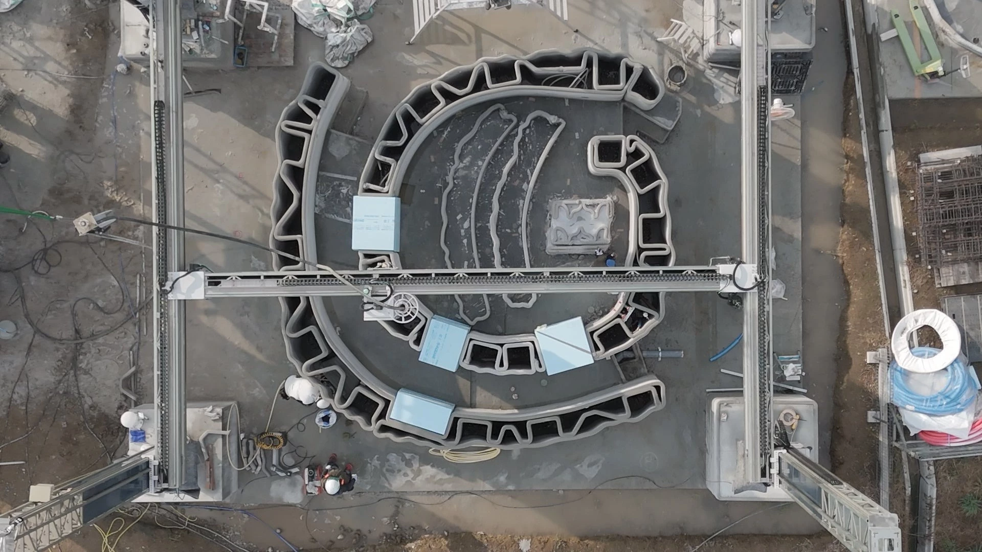 two-story 3D-printed home