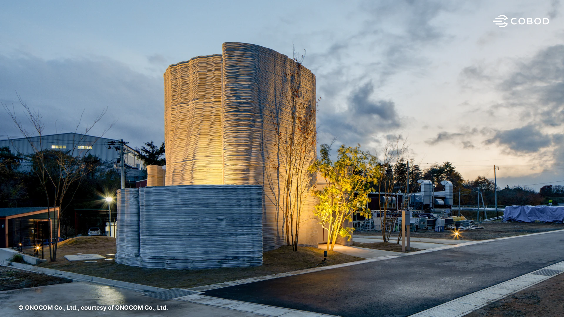 two-story 3D-printed home