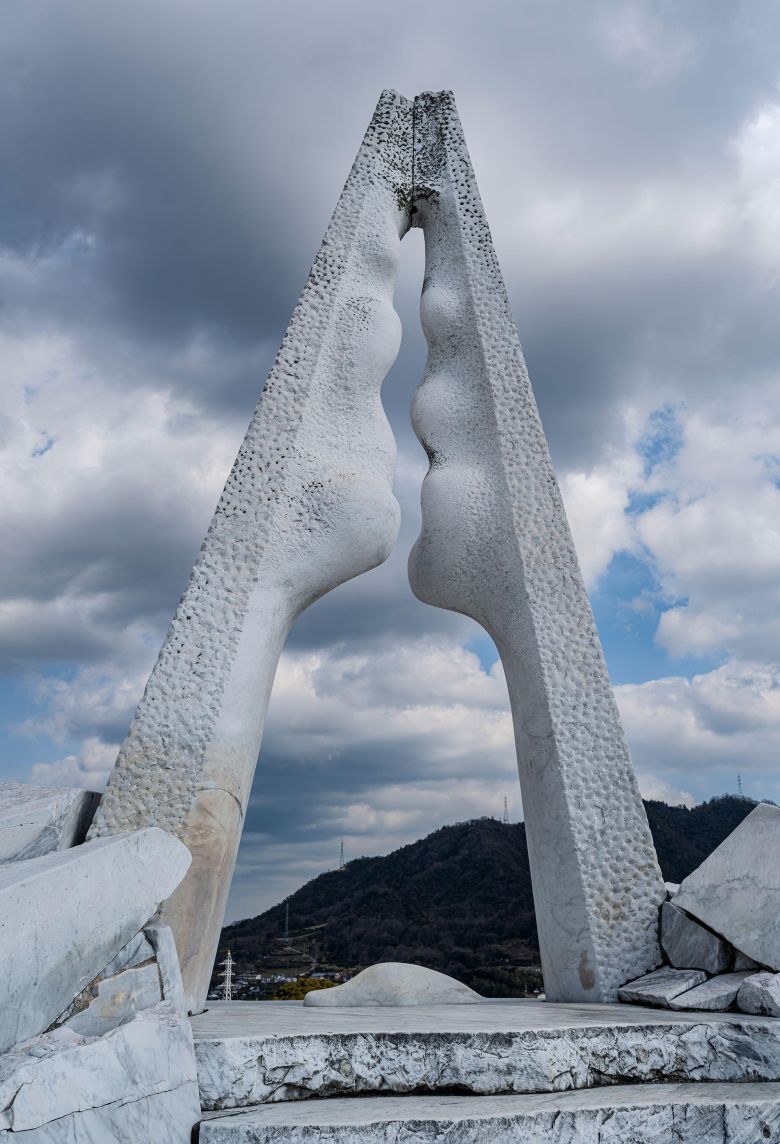 A sculpture made of Italian marble, called the 