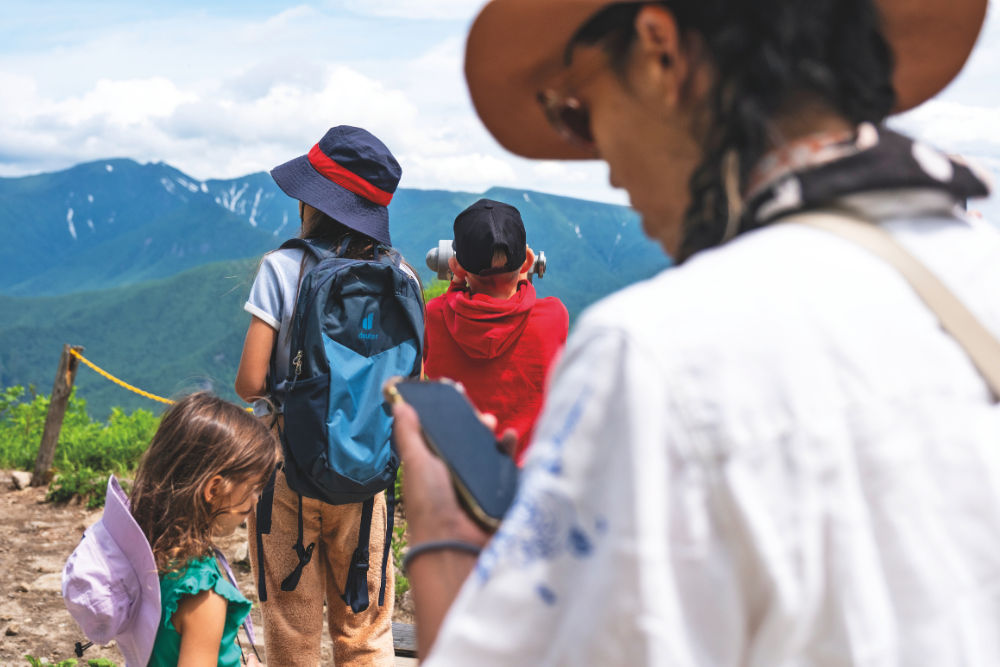 Exploring the island's green summertime peaks. 