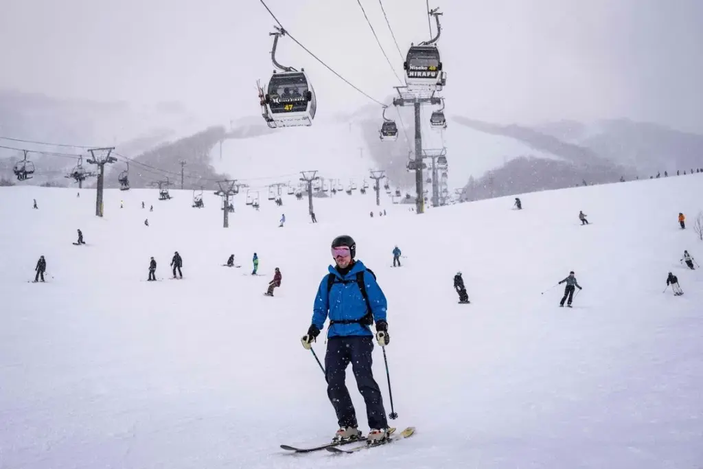 Tourists skiing and snowboarding at the Niseko Tokyu Grand Hirafu ski resort in Kutchan, Hokkaido prefecture on Feb 19, 2026.