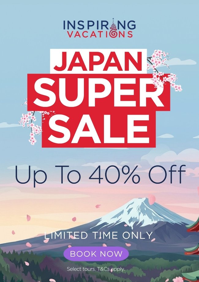 Score up to 40 per cent 2027 and 2028 Japan adventures.