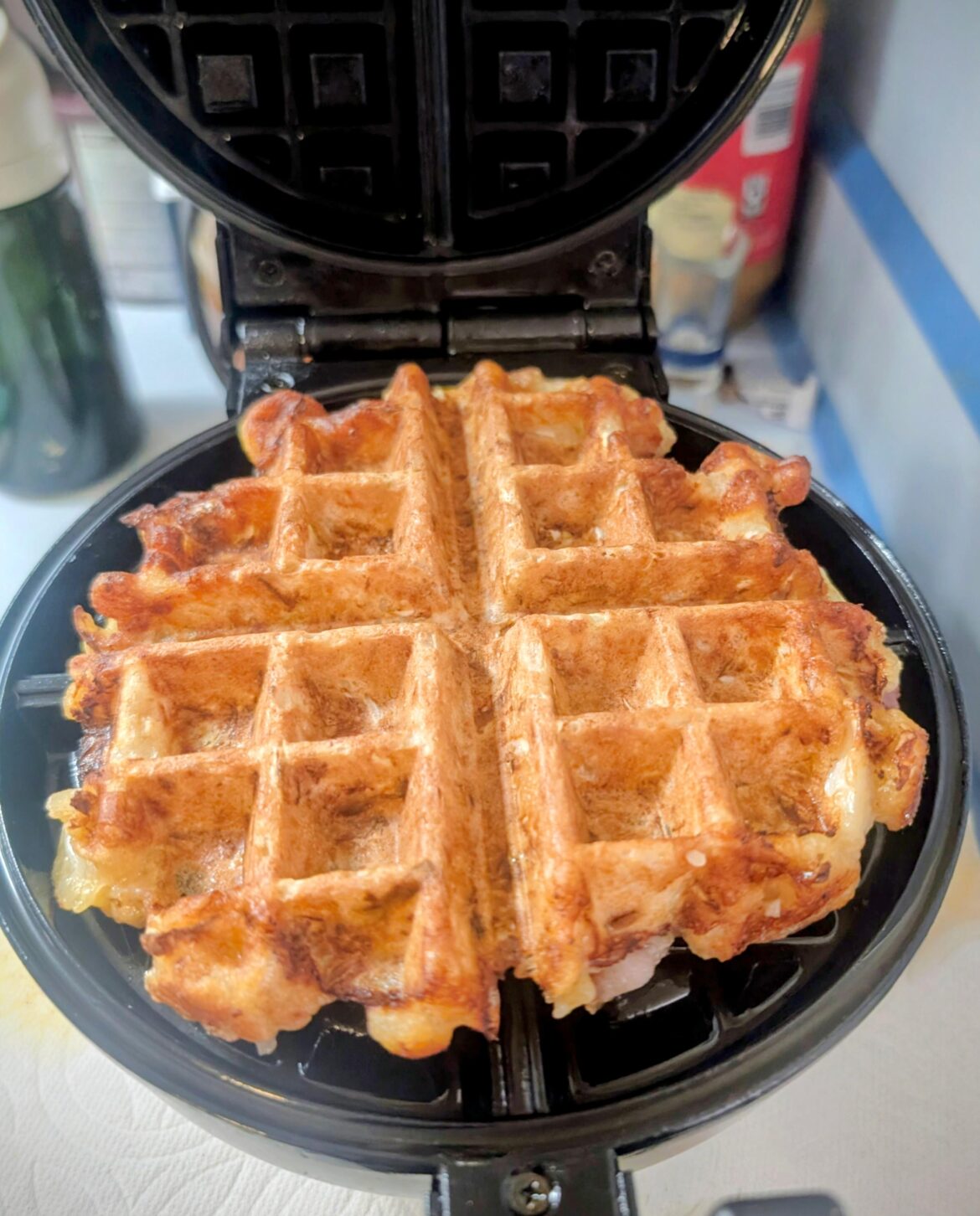 Waffled Okonomiyaki - Nagaimo Is Key.