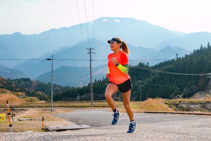 Susie Chan endurance runner on Nakasendo Way in Japan