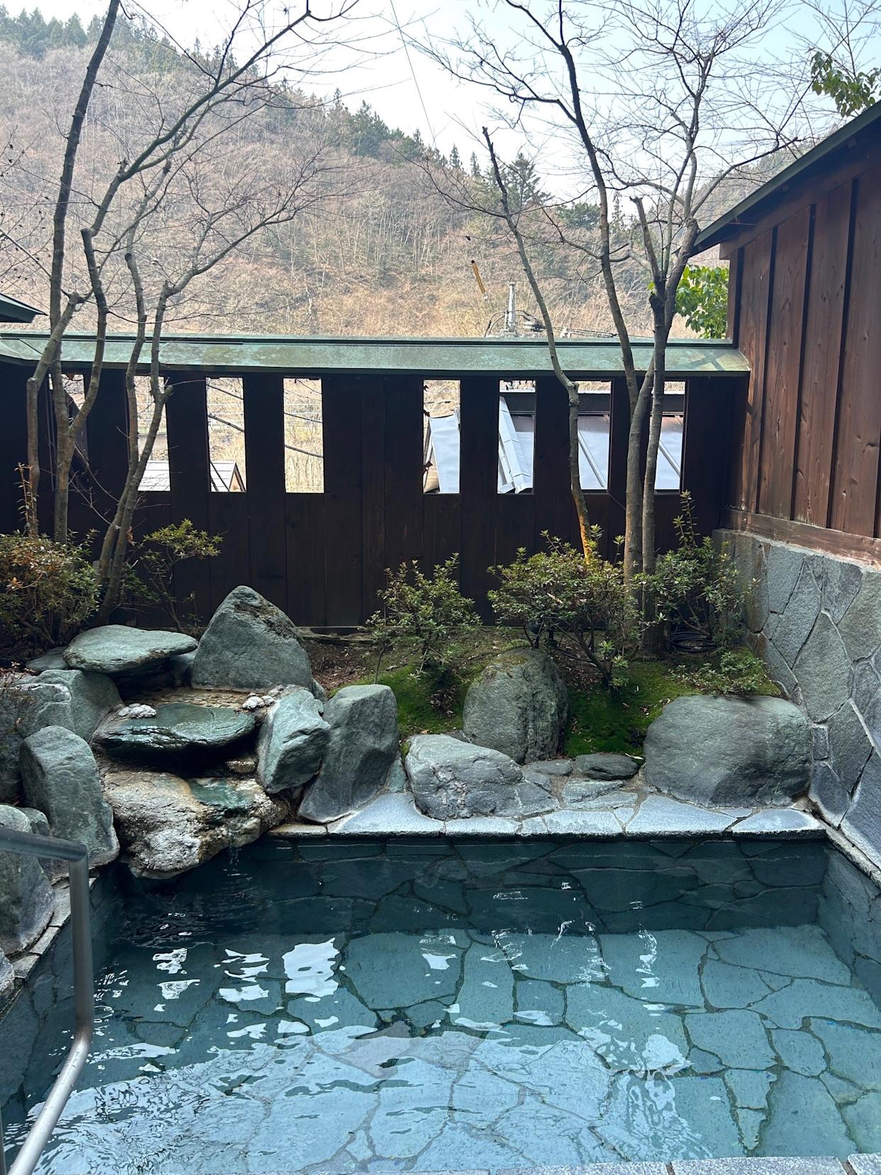 Private onsen at Kashiwaya Ryokan
