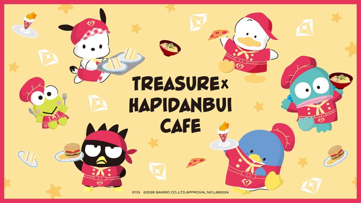 TREASURE × Hapidanbui Collaboration Cafe in Tokyo and Osaka 2026