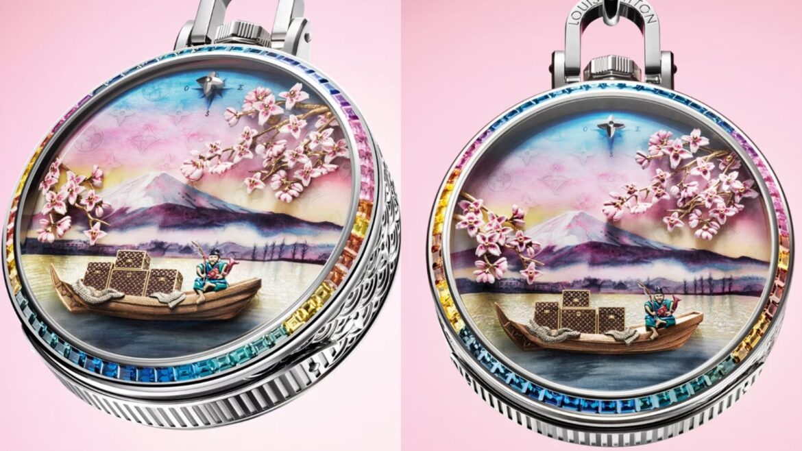 Louis Vuitton’s New Escale Pocket Watch Brings Mount Fuji To Life