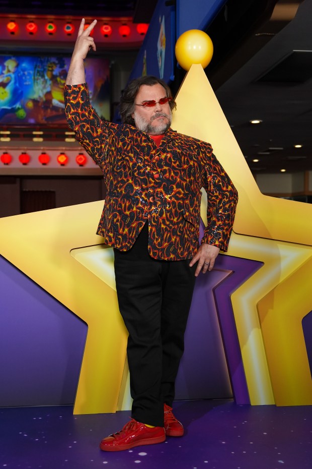 KYOTO, JAPAN - MARCH 28: Jack Black poses for a photo as Universal Pictures, Nintendo and Illumination present the premiere of "The Super Mario Galaxy Movie" at Minamiza Theater on March 28, 2026 in Kyoto, Japan. (Photo by Tomohiro Ohsumi/Getty Images for Universal Pictures, Nintendo and Illumination)