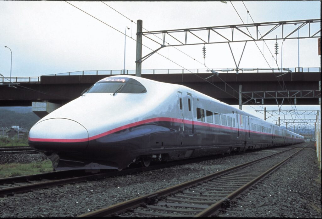 Japan Rail Shinkansen Bullet Train.