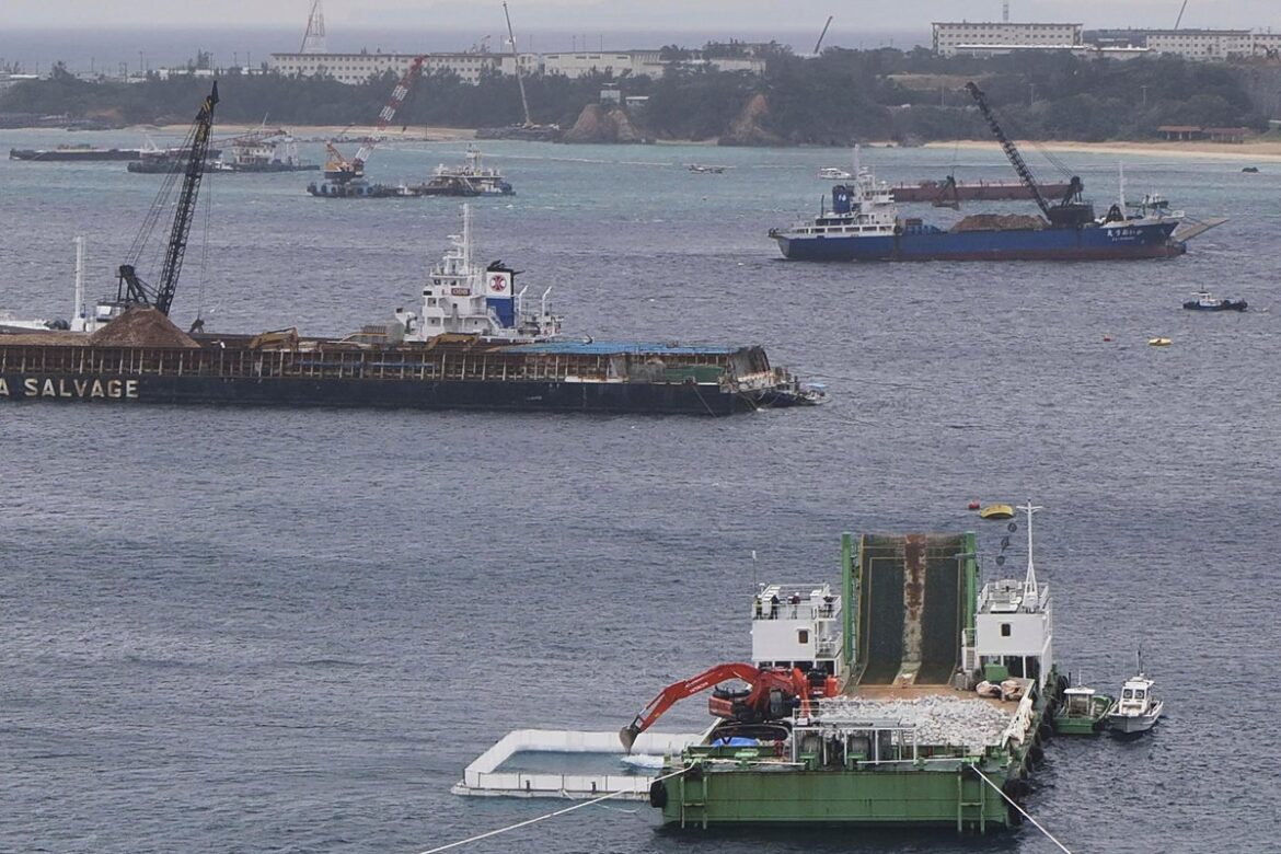 Two dead after boats carrying students capsize off US base construction site in Japan