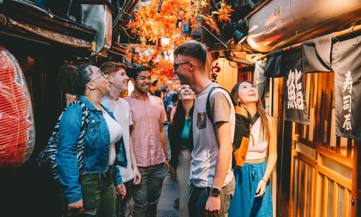 Contiki travellers in Japan