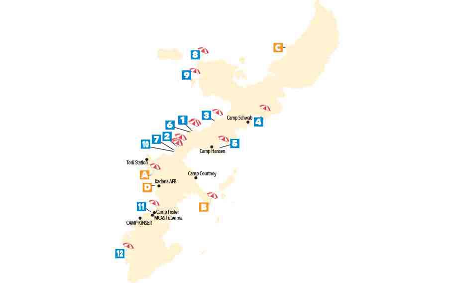 Okinawa Beach Map