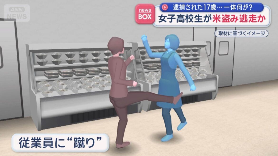 Sapporo high school girl attempts to steal rice from market