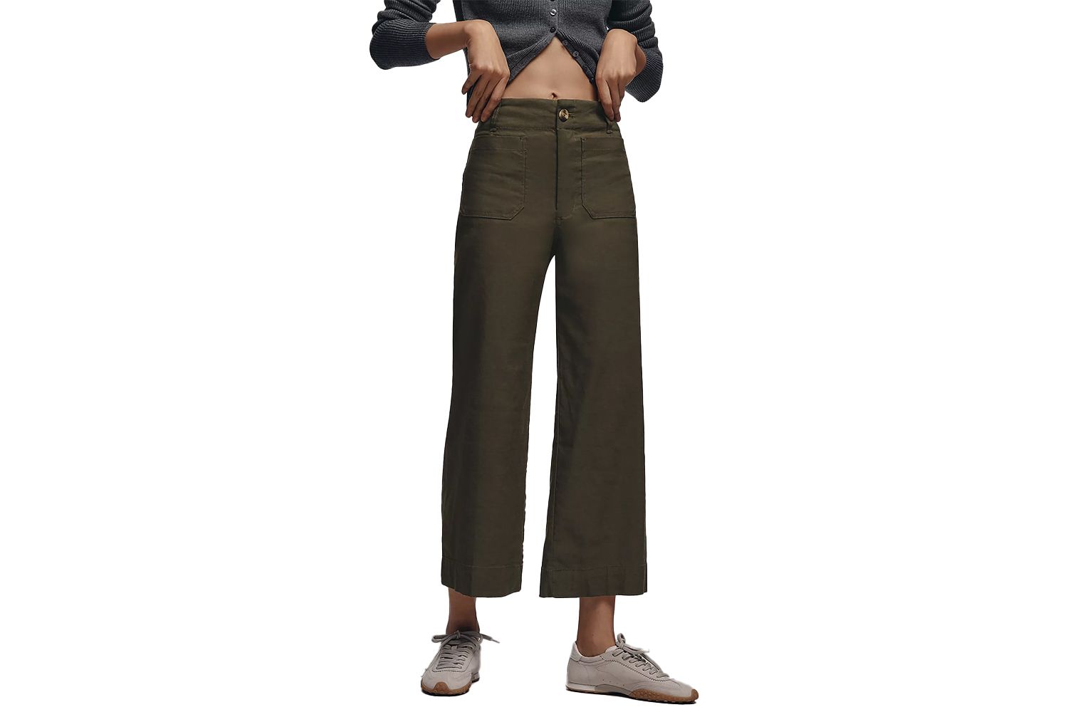 The Colette Magic Fabric Crop Wide-Leg Pants by Maeve