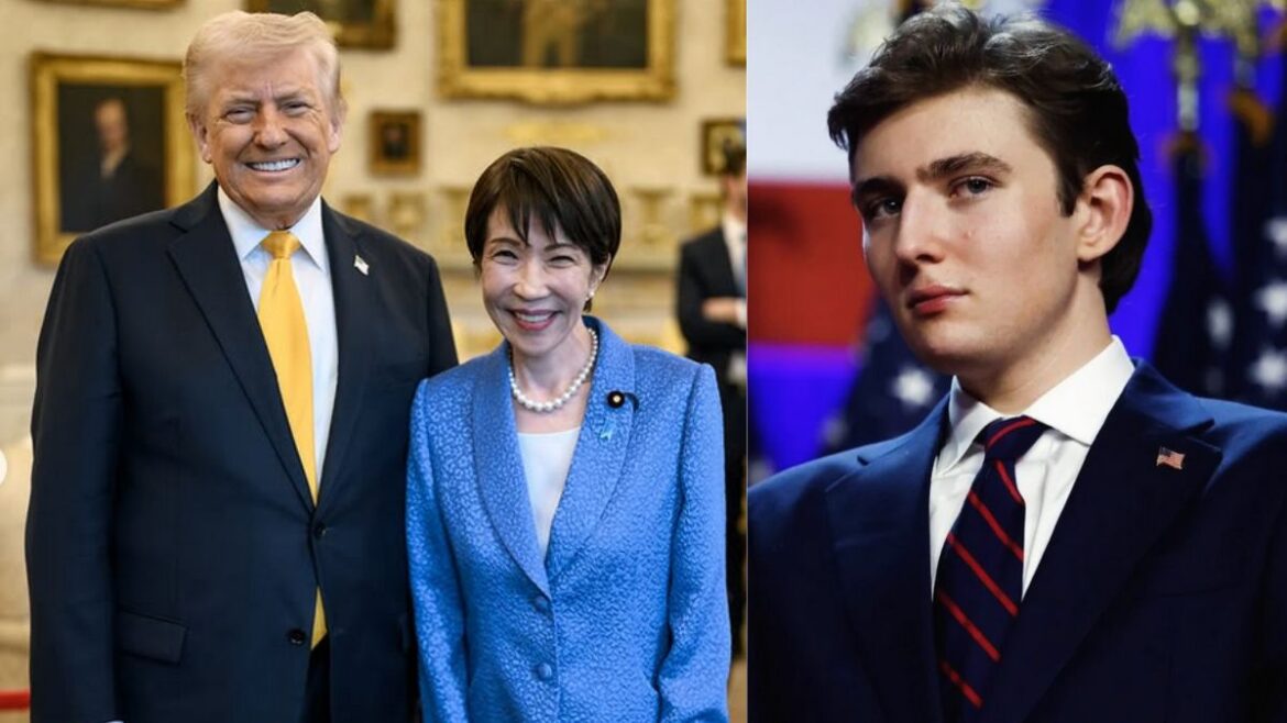 Trump Brags About Son Barron’s Height to Japanese PM Sanae Takaichi
