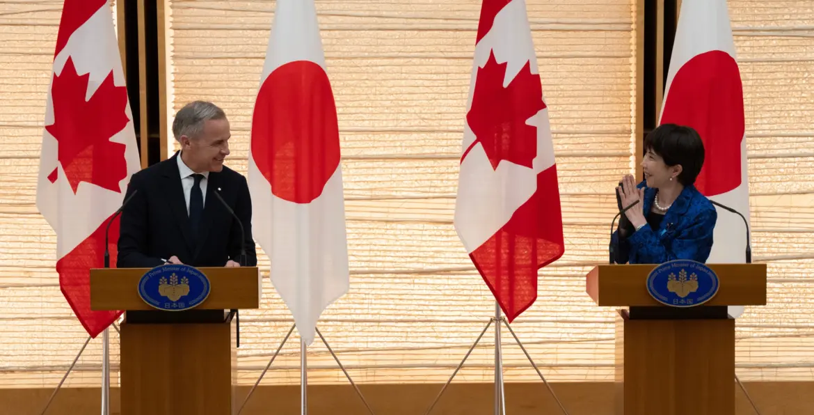 Mark Carney flexes his Japanese during Japan announcement