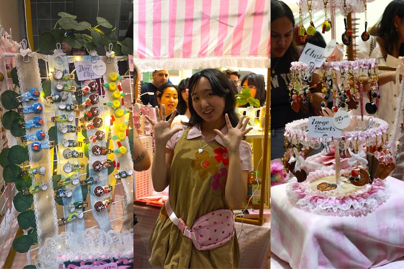 Person standing at their booth