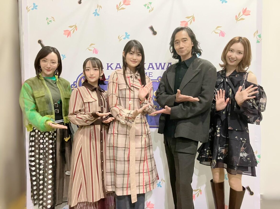 Aoi Yuuki (Tanya), Hayami Saori (Visha), Shinichiro Miki (Erich) and Haruka Tomatsu (Mary) at the AnimeJapan 2026 YoujoSenki panel