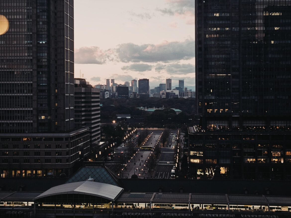 Sunset at Tokyo Station