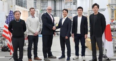 (Pictured, left to right: Keishi Sakamoto (KF), Dominick Bindl (Realta), Kieran Furlong (Realta), Kiyoshi Seko (KF), Yuhei Nozoe (Fusion Fuel Cycles), Yuto Yoshioka (KF))