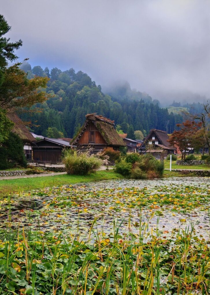 Shirakawa-go in the mist
