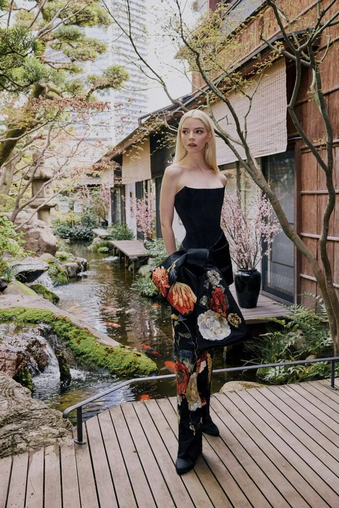 Anya Taylor-Joy Wore Givenchy by Sarah Burton Promoting 'The Super Mario Galaxy Movie' In Tokyo, Anya Taylor-Joy Tokyo press tour, Anya Taylor-Joy Givenchy Fall 2026, The Super Mario Galaxy Movie Tokyo fashion, Givenchy Tokyo press tour red carpet, Anya Taylor-Joy floral press tour style