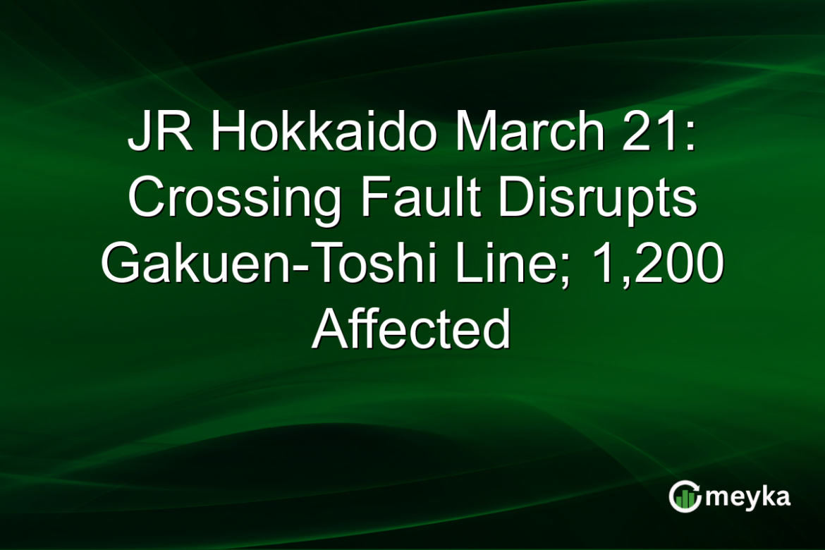 JR Hokkaido March 21: Crossing Fault Disrupts Gakuen-Toshi Line; 1,200 Affected Meyka Logo